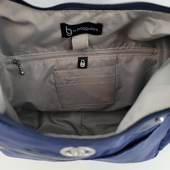 Baggallini Nylon Crossbody Shoulder Bag – Navy – RFID Security – Lightweight - Picture 6 of 7